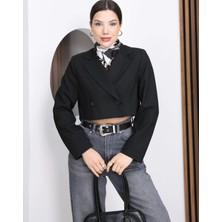 Vess Moda Kadın Crop Blazer Ceket
