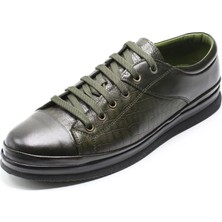 Costo Shoes Büyük Numara Erkek Ayakkabı GS1840HAKI Dana Derisi Büyük Numara Erkek Ayakkabı 4 Mevsim Geniş Kalıp Rahat Kullanım