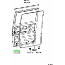 TŞT Kapı L300 Orta Camlı Sol (Oem No: MB506787)