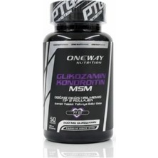 One Way Oneway Nutrition Glikozamin Kondroitin Msm 50 Tablet | Msm ve Tip 2 Kollajen Destekli Formül