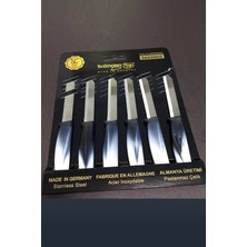 Orijinal Blister Paketli Solingen 6lı Meyve Bıçağı Seti Siyah Beyaz Degrade Saplı Tırtıklı Ağız Stoktan Hızlı Gönderim