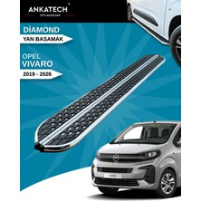 Ankatech Opel Vivaro Kısa Şasi (L1) 2019-2026 Krom Dıamond Yan Basamak 215 cm  (Kısa Şasi)