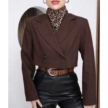 Vess Moda Kadın Crop Blazer Ceket
