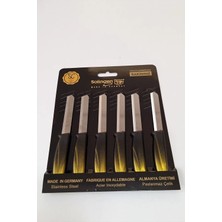 Orijinal Blister Paketli 6lı Solingen Meyve Bıçağı Seti Siyah Gold Degrade Saplı Tırtıklı Ağız Stoktan Hızlı Gönderim