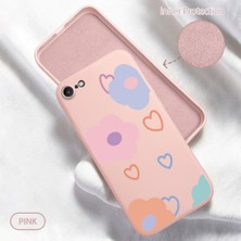 HONTINGA iPhone 7 ile Uyumlu Kılıfı Içi Kadifeli Düşüme Önleyici Basitlik Anti Düşme Kamera Korumali Kalp Desen Telefon Kılıfı Kadın ve Erkek Için Uygundur K6-0043
