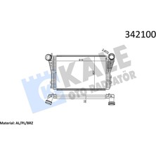 Kale Depomix Turbo Radyatörü Intercooler Caddy-Golf V-Jetta-A3-Leon-Octia 1.8-1.9-2.0tdi-Tfsi 615X406.6X32