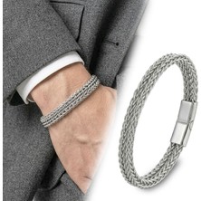 Fm 💎 Premium Sarmal Çelik Zincir Örgülü Erkek Bileklik 31835B2D3