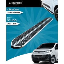 Ankatech Fıat Scudo Kısa Şasi (L1) 2017-2026 Krom Dıamond Yan Basamak 215 cm (Kısa Şasi)