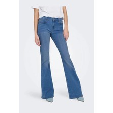 Only Onlreese Reg Retro Flared Dnm Box Kadın Kot Pantolon Mavi (15309845)