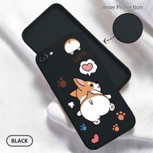 HONTINGA iPhone Se 2022 ile Uyumlu Kılıfı Içi Kadifeli Düşüme Önleyici Basitlik Anti Düşme Kamera Korumali Sevimli Desen Telefon Kılıfı Kadın ve Erkek Için Uygundur K6-0042