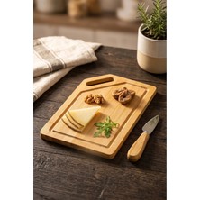 Depo Trend Profesyonel Bambu Doğrama ve Sunum Tahtası - Büyük Boy 32X22 cm