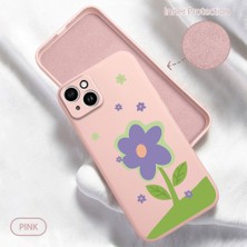 HONTINGA iPhone 14 Plus ile Uyumlu Kılıfı Içi Kadifeli Düşüme Önleyici Basitlik Anti Düşme Kamera Korumali Çiçek Desen Telefon Kılıfı Kadın ve Erkek Için Uygundur K6-0040