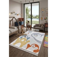 DMR Halıcılık Kids Serisi Desenli Renkli Bebek Çocuk Odası Halısı