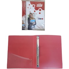 Stilo 4 Halkalı Pp Dosya ( Kırmızı )