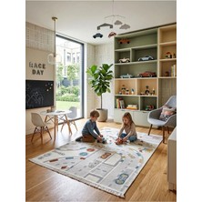 DMR Halıcılık Kids Serisi Desenli Renkli Bebek Çocuk Odası Halısı