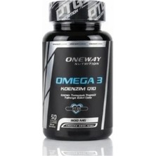 One Way Oneway Nutrition Omega 3 Koenzim Q10 50 Yumuşak Kapsül | Omega ve Q10 Destekli Takviye Edici Gıda