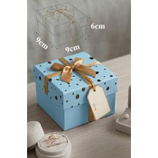 Artlantis Hediye Kutusu Kare 1 Adet K-8757 Küçük Boş Hediye Kutusu Sevgiliye Özel Kurdelalı Kutu Karton Kutu Hatıra Kutusu 9X9CM