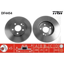 TRW Depomix Ön Fren Aynasi Hali A Serisi W169 A200 Cdi 04 B Serisi W245 B180 CDI-B200-B200 CDI-B200 Turb