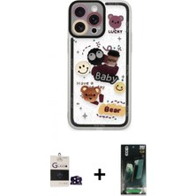 Pileli Store Pilelistore™ iPhone 14 Pro Max Kılıf Çekirdek Asil - Şeffaf 360 Full Body Arka Koruyucu + Bilvis Titan Kamera Lens - Sh