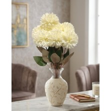 Oso Home Şık Görünümüyle Yapay Kasımpatı Çiçeği 1 Demet Krem Renk 7 Dallı 42 cm