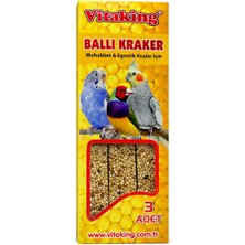 Vitaking Muhabbet ve Egzotik Kuşlar Için Ballı Kraker 3 Adet