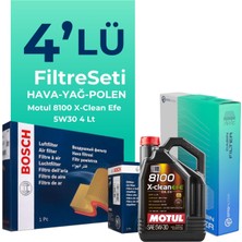 Bosch Jeep Avenger 1.2 Filtre Bakım Seti Motul Motor Yağlı (2024-2026) 4 Lü