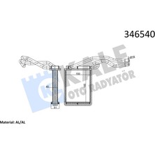 Kale Depomix Kalorifer Radyatörü Fiesta V 1.4tdci 1.6tdci 01-08 Focus I 1.4 1.6 1.8 2.0 98-04 195X145X48
