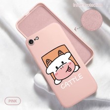 HONTINGA iPhone 8 ile Uyumlu Kılıfı Içi Kadifeli Düşüme Önleyici Basitlik Anti Düşme Kamera Korumali Inek Desen Telefon Kılıfı Kadın ve Erkek Için Uygundur K6-0045