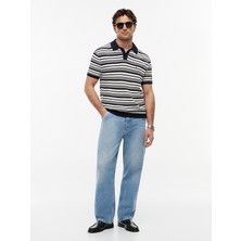 Tommy Hilfiger ShopINN Cool Touch Structure Ss Polo Erkek Mavi Sweatshirt - MW0MW42795