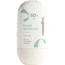 Cosmolive Güneş Kremi %100 Doğal Su Bazlı Yüz Spf 50 Yağlı Ciltler Için