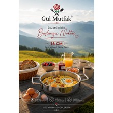 Gül Mutfak Sahan 18 cm Küçük Tava Yumurtalık Sahan Paslanmaz Çelik