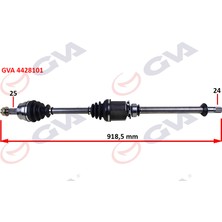 GVA Depomix Komple Aks Sağ Milli Aks Lale Li Grande Punto 1.3 Mtj 05- 75HP 918MM