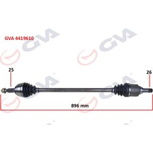 GVA Depomix Komple Aks Sağ Dacia Dokker 1.5 Dci 12- 896MM