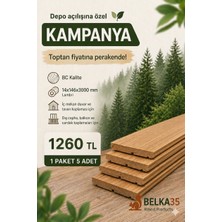 Belka 35 Lambri  Stil Ahşap Kaplama - 14X146X3000 mm (5 Adet)