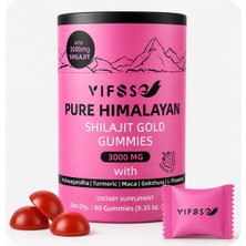 Pure Himalayan Shilajit Gold Gummies With Turmeric + Maca + Gokshura & L-Theanine 60 Gummies