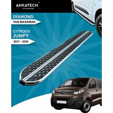 Ankatech Cıtroen Jumpy Kısa Şasi (L1) 2017-2026  Krom Dıamond Yan Basamak 215 cm (Kısa Şasi)