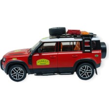 Esranın Dünyası Model Araçlar - Metal Sesli Off-Road Araba 22 cm - Kırmızı (Lisinya)