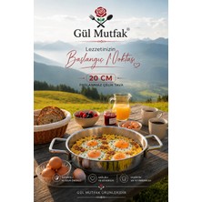 Gül Mutfak Sahan 20 cm Küçük Tava Yumurtalık Sahan Paslanmaz Çelik