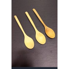 Depo Trend Depotrend 3 Adet 23 cm Doğal Bambu Küçük Başlıklı Tadım Yemek Kaşığı Seti