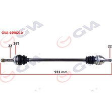 GVA Depomix Komple Aks Sağ Corsa C-Combo 1.3 Cdti-1.7dti 00-06 29 Diş Abs Li 931MM