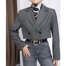 Vess Moda Kadın Crop Blazer Ceket