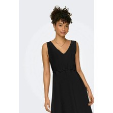Only Onlnova Life Vis Sara String Dress Wvn Kadın Elbise Siyah (15323197)
