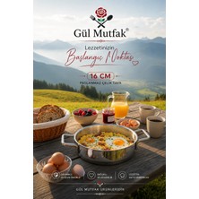 Gül Mutfak Sahan 16 cm Küçük Tava Yumurtalık Sahan Paslanmaz Çelik