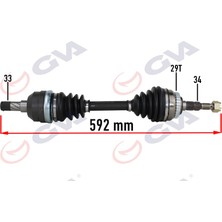 GVA Depomix Komple Aks Sol Opel Vectra A 1.8-2.0 88-95 -Astra F 92-98 -Calibra A 89-97 Abs Li 29DİŞ 592MM