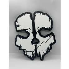 GoKa 3D Craft Call Of Duty: Modern Warfare Ghost Duvar Dekoru - Oyuncu Odası Aksesuarı 23 cm