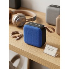 Erdineks Askılı ve Kumaş Tasarımlı Mini Bluetooth Hoparlör - 5W Güçlü Ses, Şarjlı Taşınabilir Kompakt Ses Sistemi