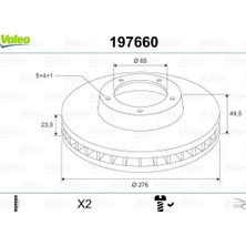 Valeo Depomix Fren Diski Ön X2 Volkswagen Golf Vii 12 ; Audi A3 13 16; Seat Leon; Skoda Octia 13