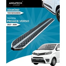 Ankatech Toyota Proace Verso Kısa Şasi (L1) 2017-2026 Krom Dıamond Yan Basamak 215 cm (Kısa Şasi)