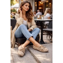 Eforia 7102 Vizon Loafer Tam Ortopedik Casual Günlük Kadın Ayakkabı