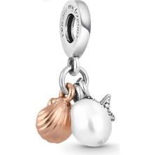 Fubena Tatlı Su Kültür Incisi Deniz Yıldızı ve Deniz Kabuğu Üçlü Sallantılı Charm